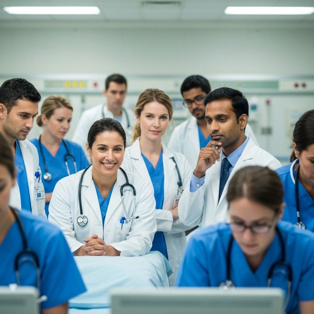 Diverse team of medical professionals
